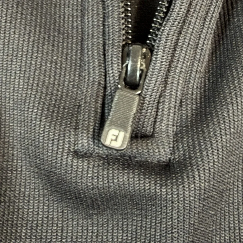 Footjoy 1/4‎ Zip Pullover Black Vest LG Ribbed Knit Maketewah Country Club Ohio